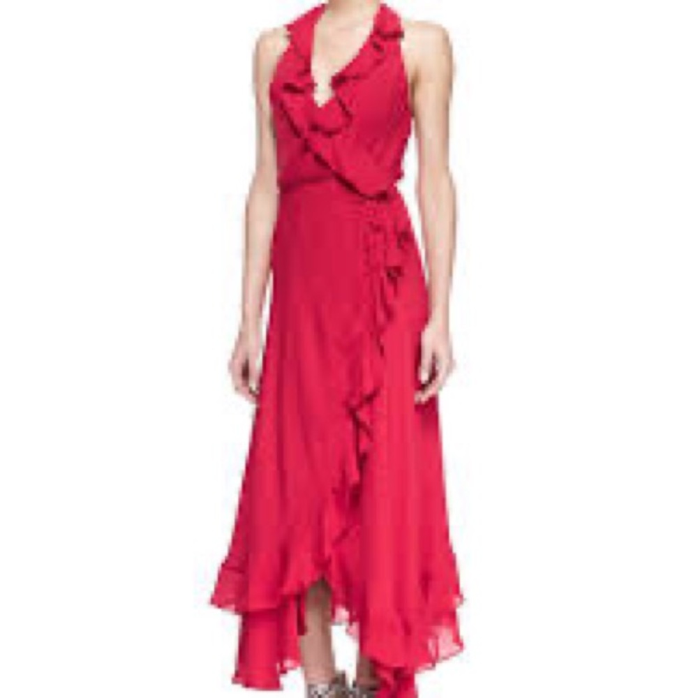 Haute Hippie💃🏻MEDIUM✨Gorgeous Wrap Ruffle Dress💃🏻✨